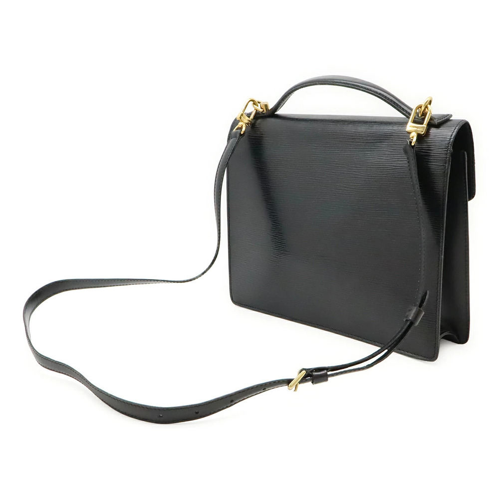 Louis Vuitton Shoulder Epi Black Noir Bag Shoulder Handbag Monceau Key Black